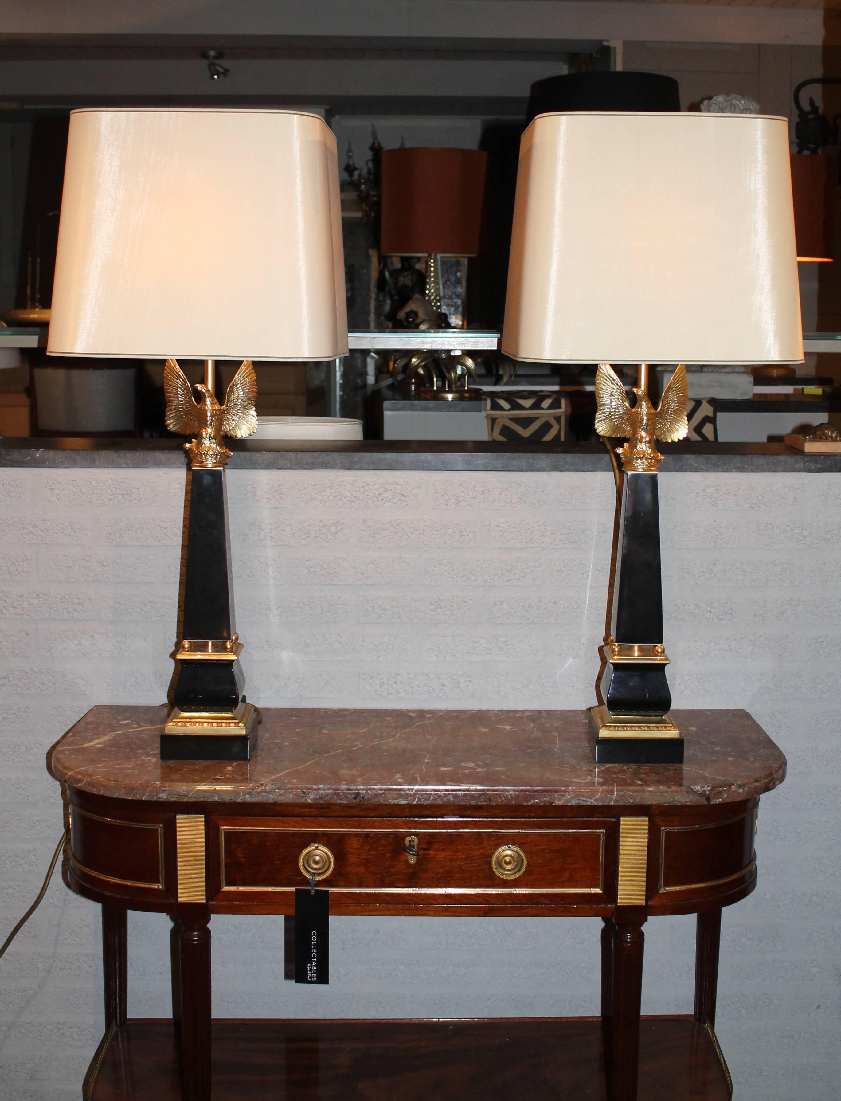 French Pair of Table Lamps by Maison Charles & Fils For Sale