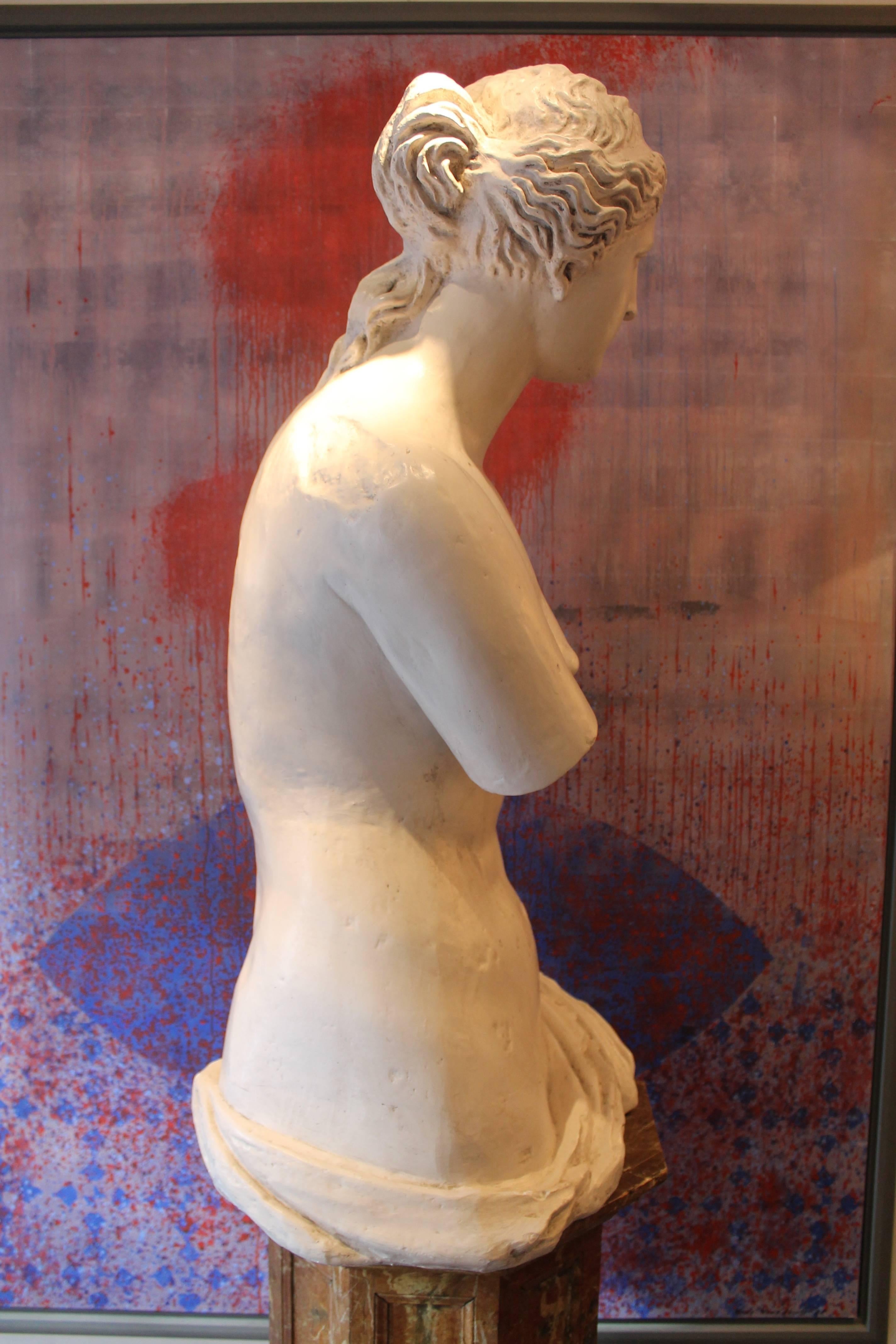Mid-Century Modern Life-Size Torso of Venus of Milo in Stucco, 1970s For Sale