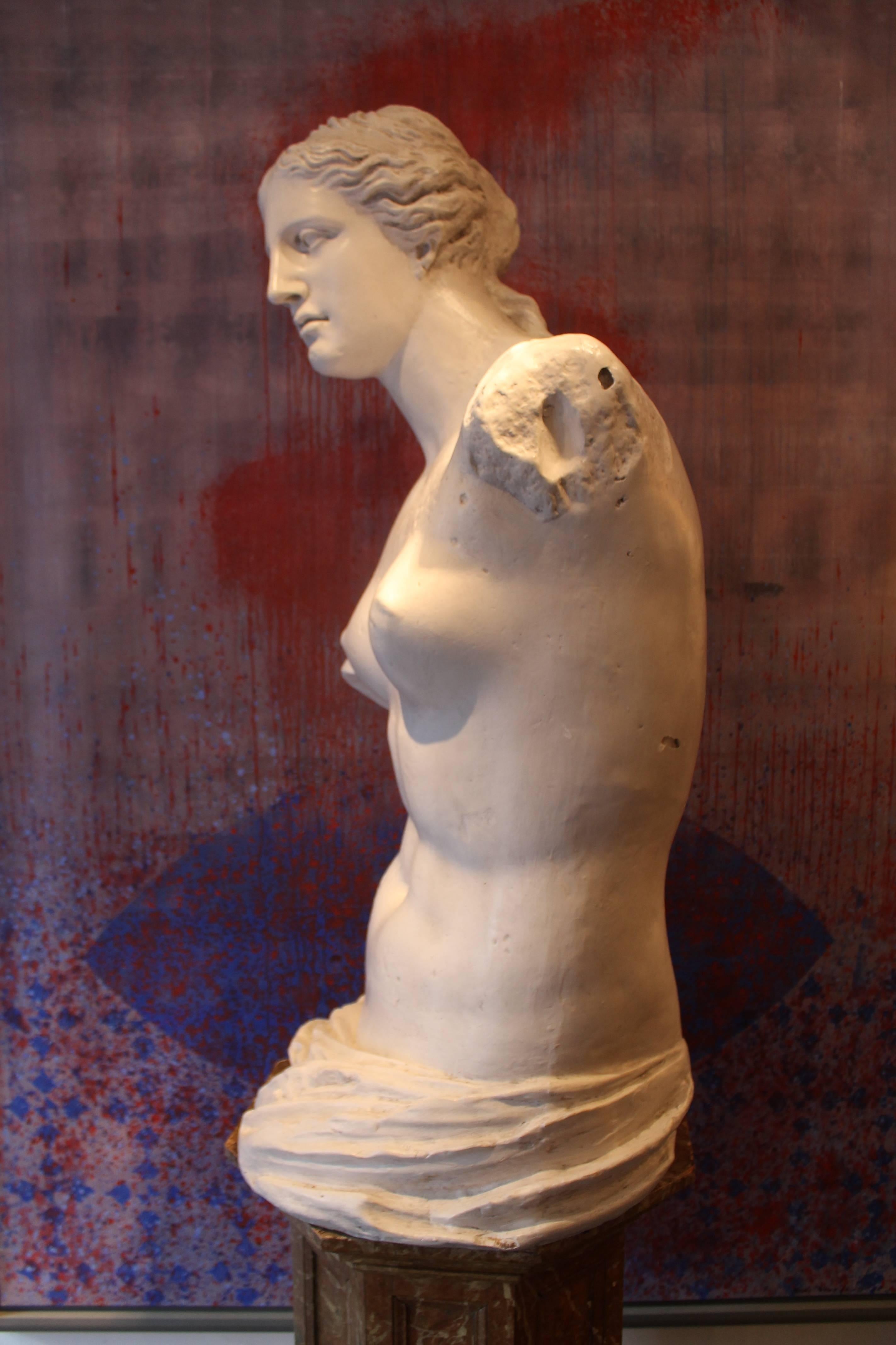 Italian Life-Size Torso of Venus of Milo in Stucco, 1970s For Sale