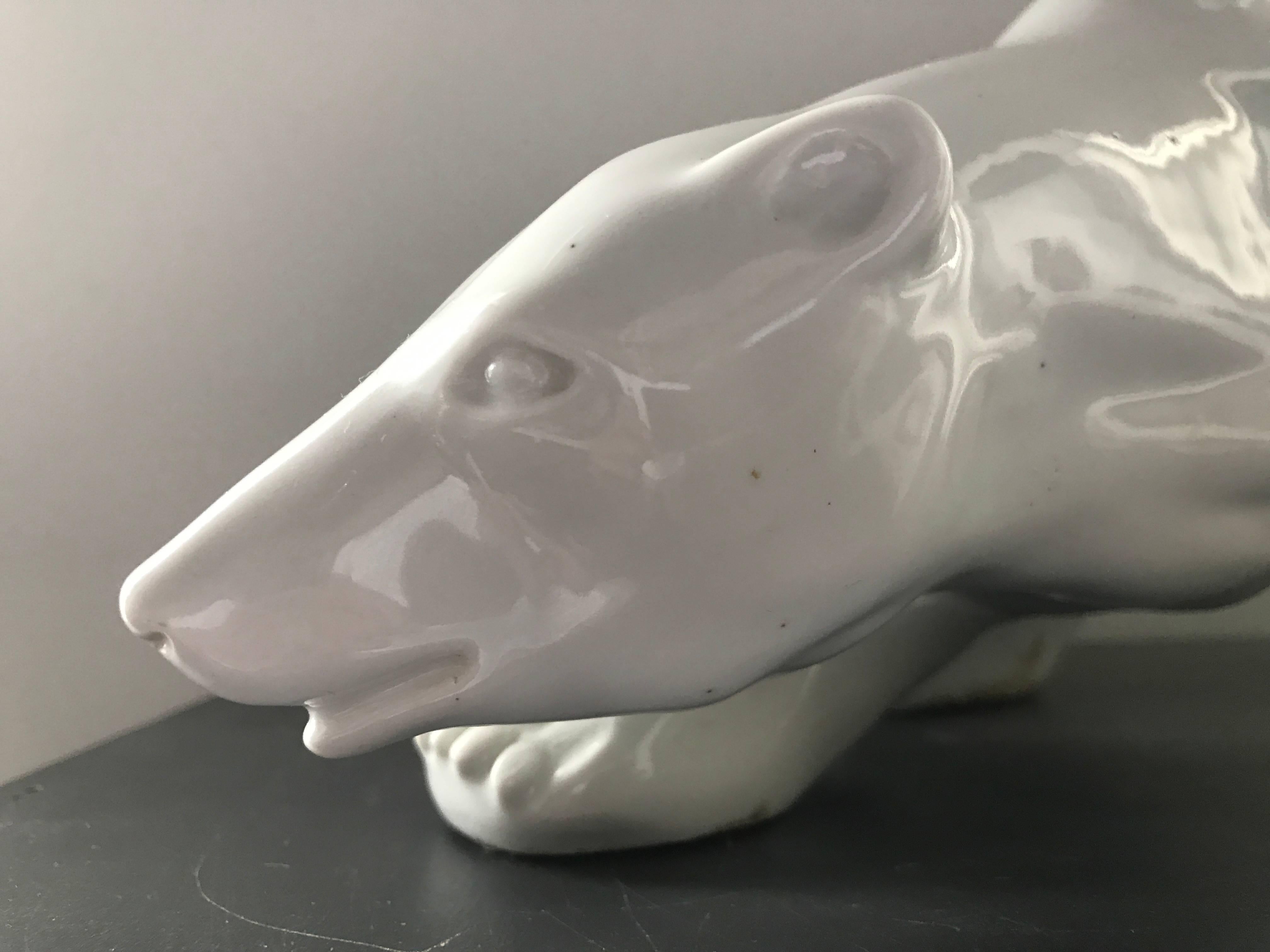 Mid-Century Modern Ceramics Polar Bear from the 1970s, Germany For Sale
