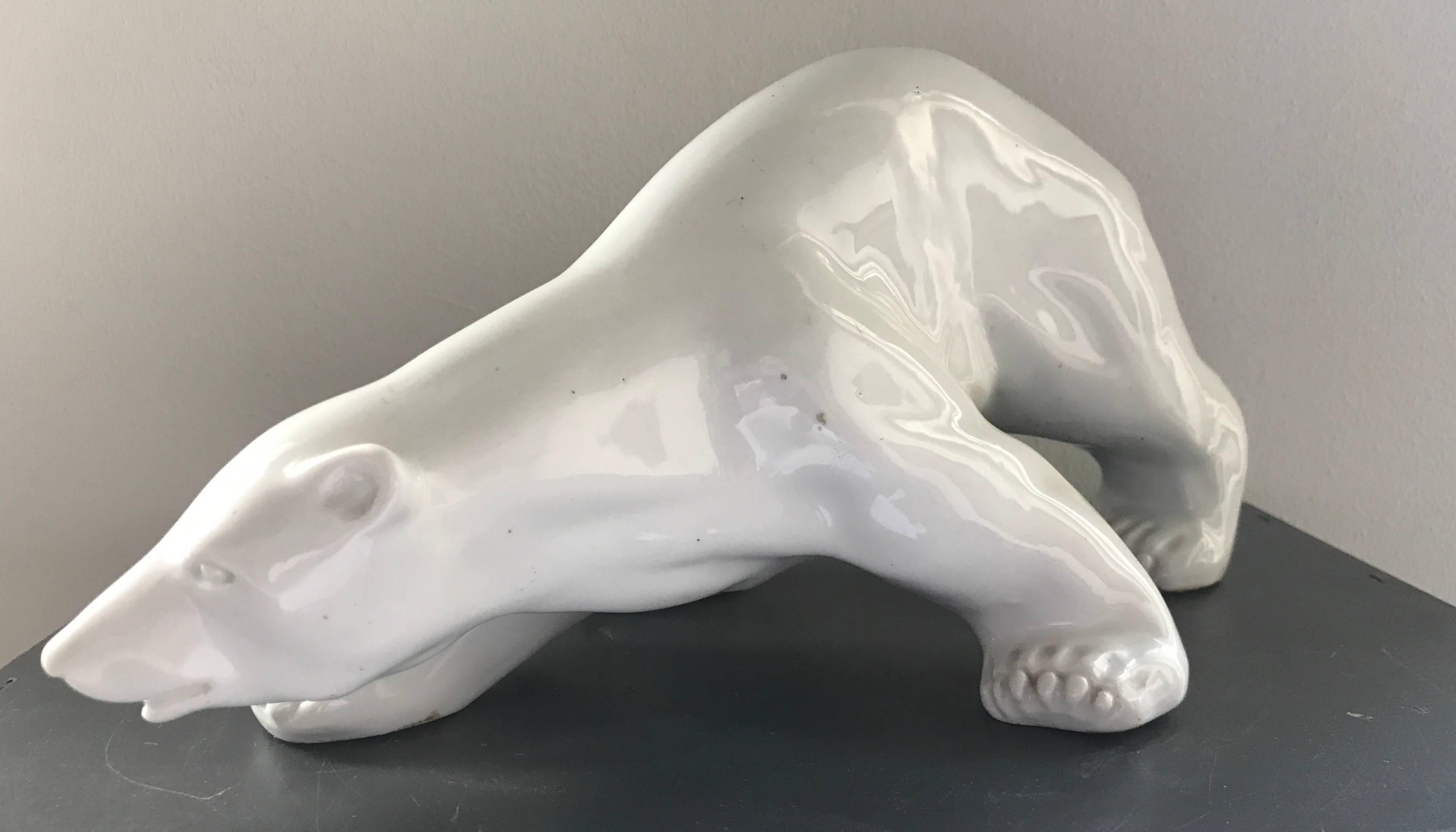 Ceramics Polar Bear from the 1970s, Germany In Excellent Condition For Sale In Sint Annaland, NL