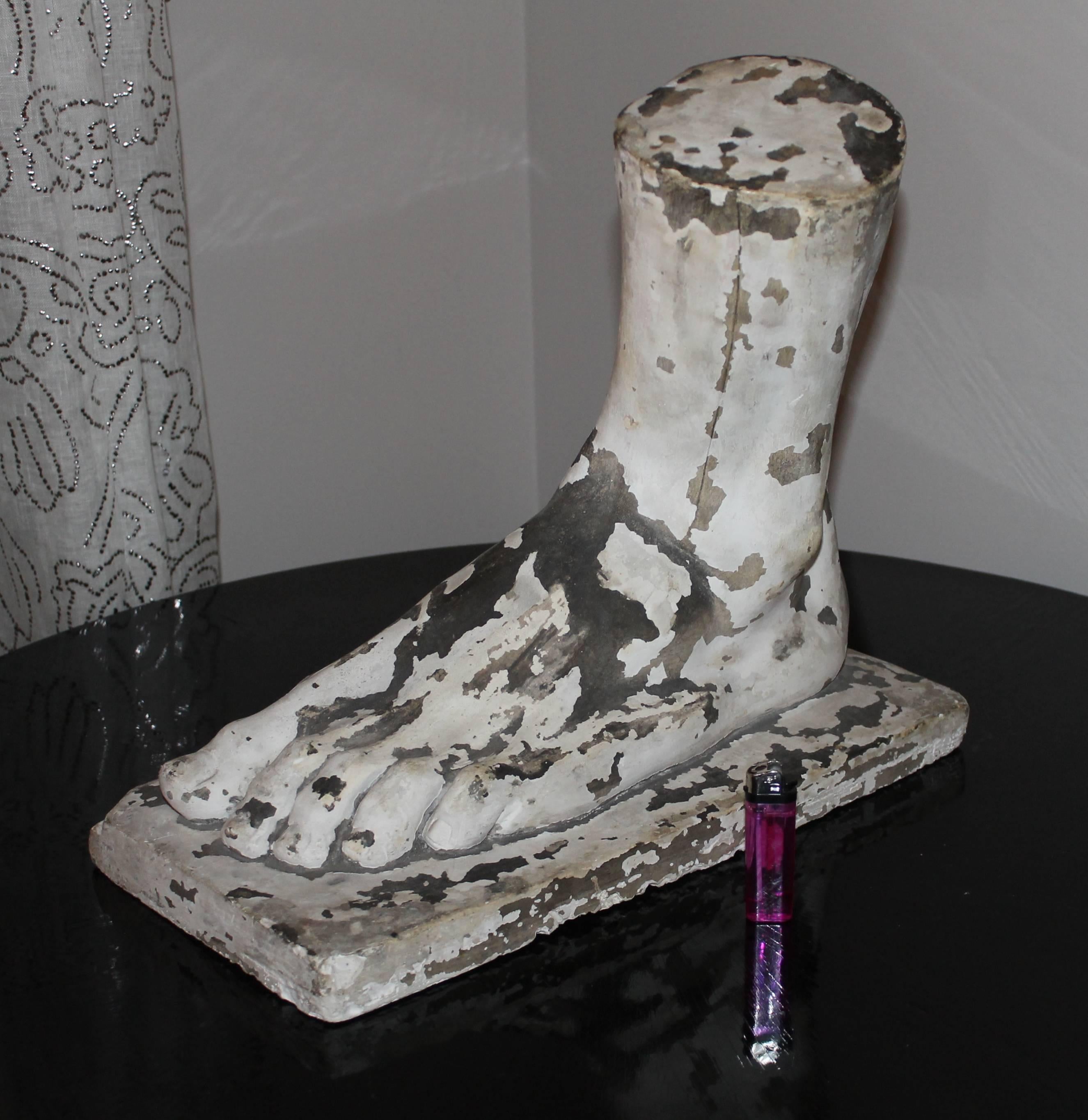 Foot of David, plaster, 19th century In Good Condition In Sint Annaland, NL