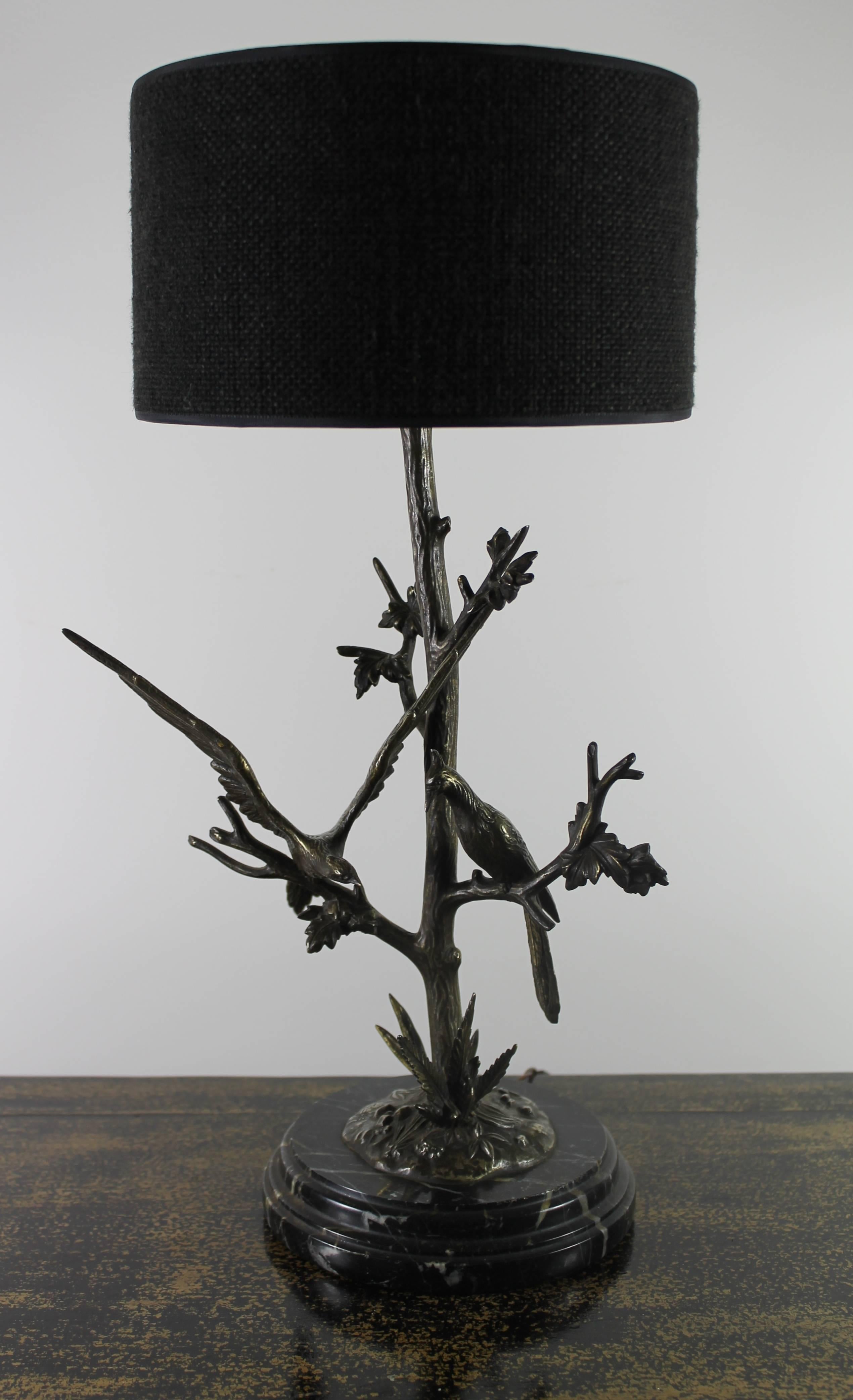 Hand-Crafted Table Lamp in Bronze, circa 1920 For Sale