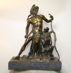 Roman Warrior in Bronze, Grand Tour, 19th Century