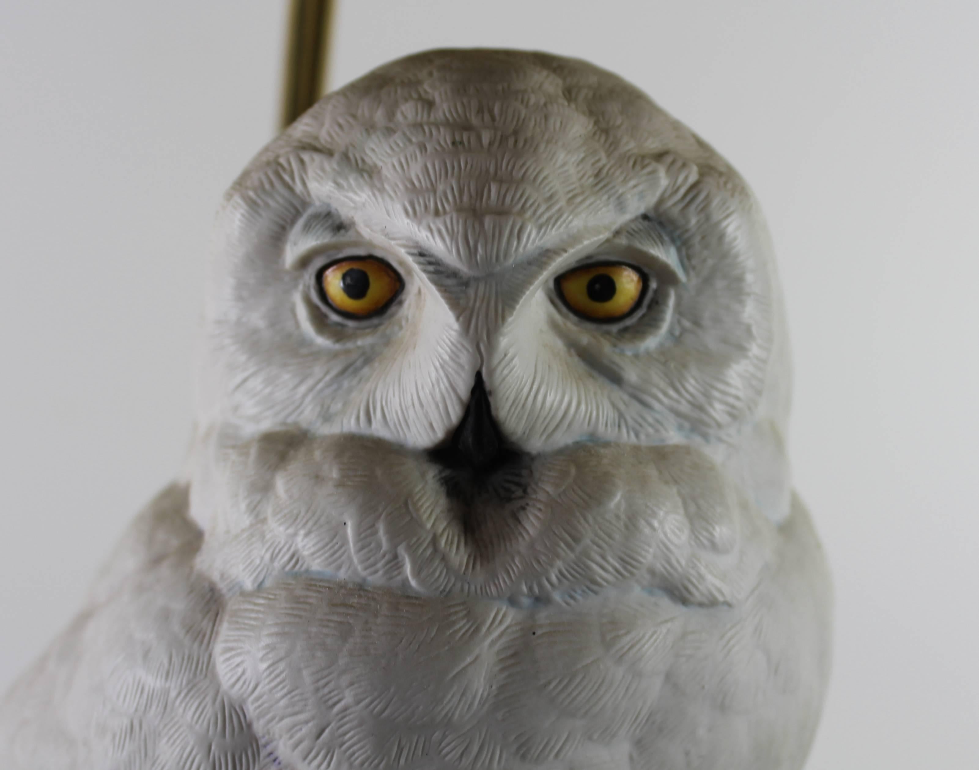 'The Snowy Owl', Fine Porcelaine Lamp, 1987 
