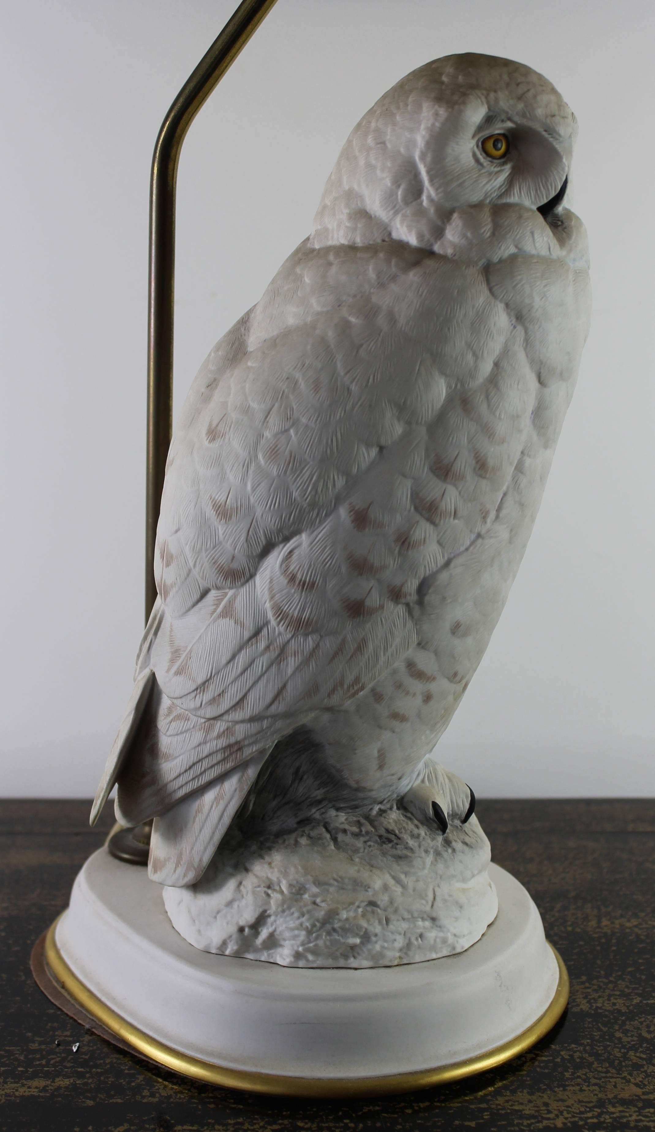 Gold Leaf Snow Owl  Lamp For Sale