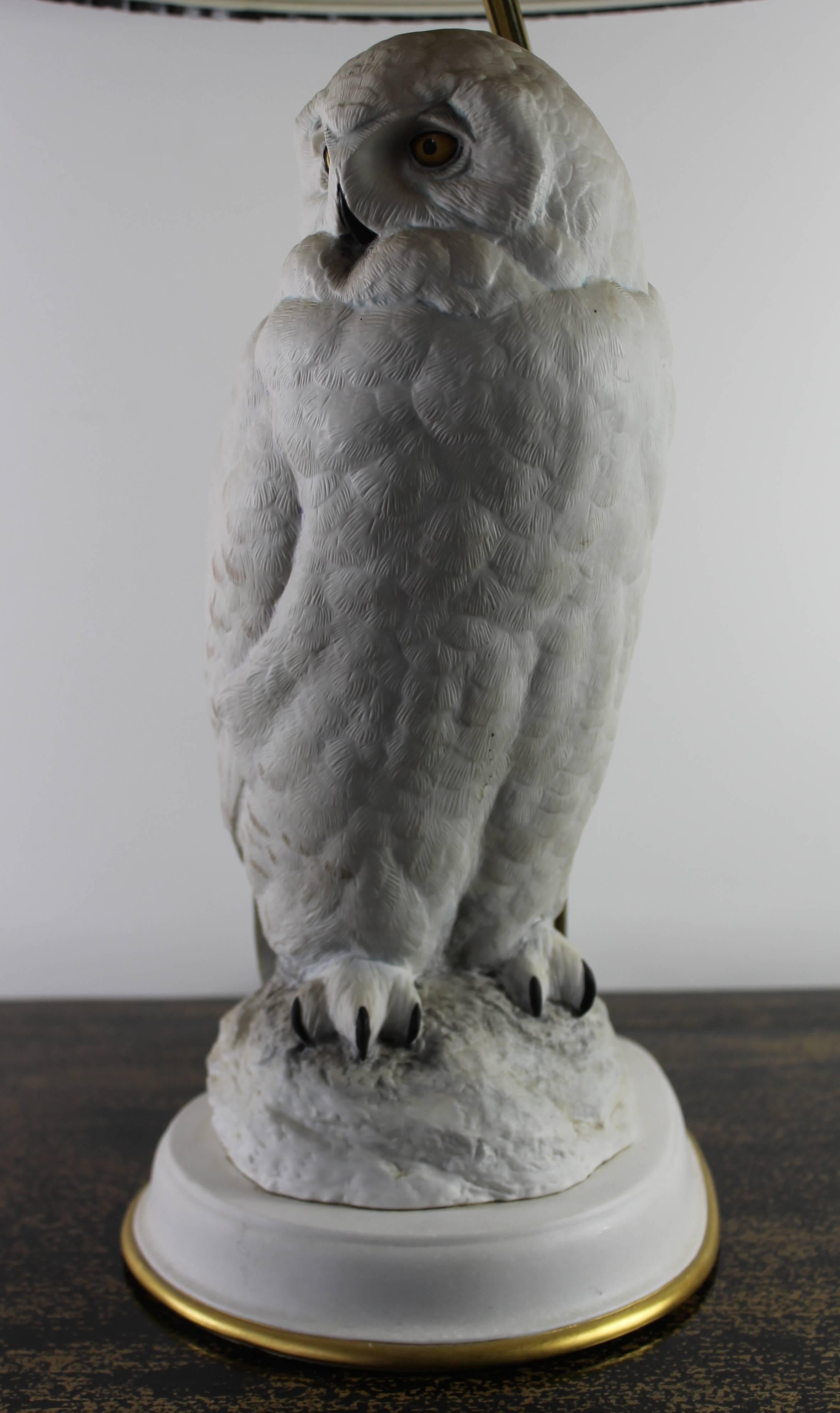 British Snow Owl  Lamp For Sale