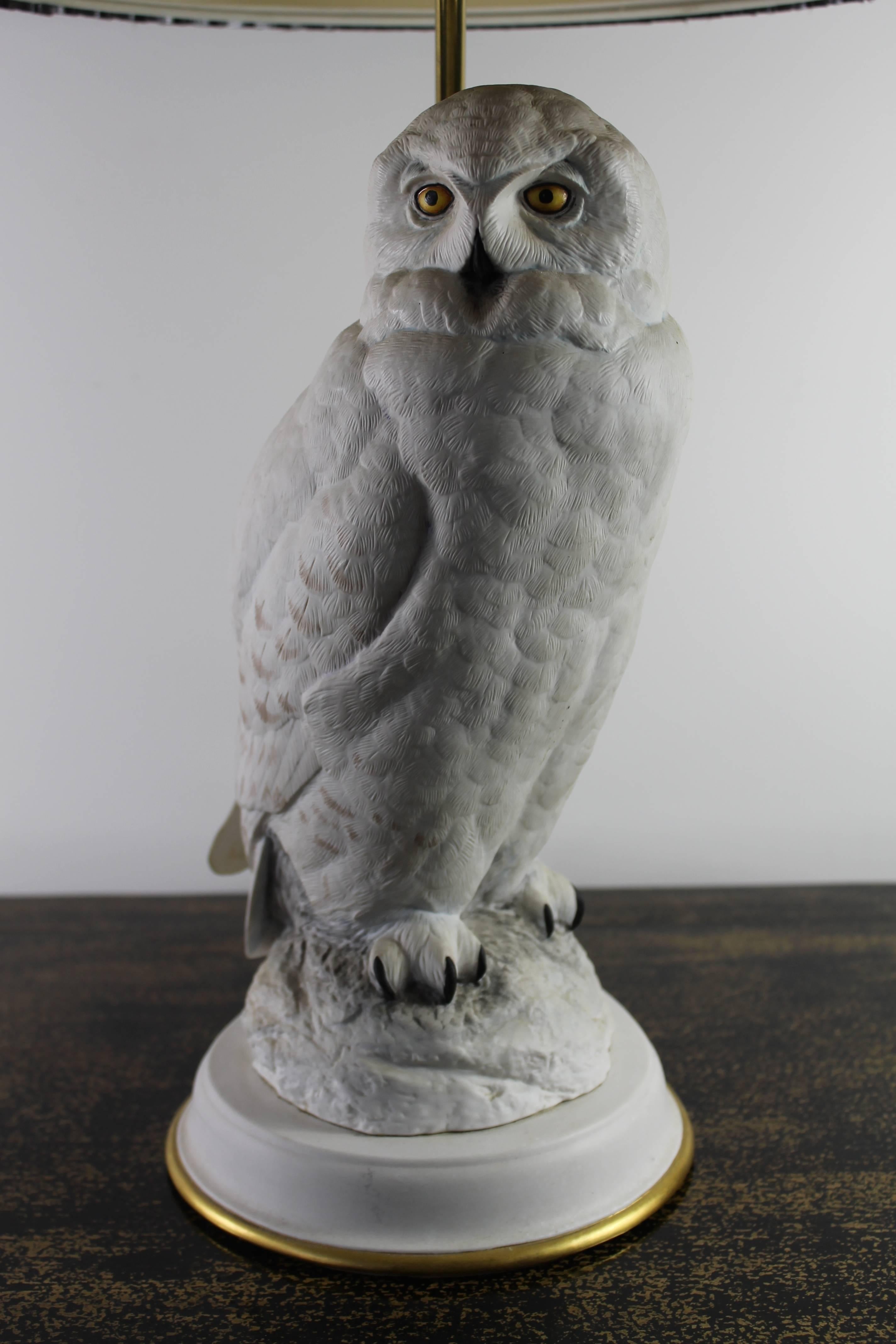 snowy owl lamp