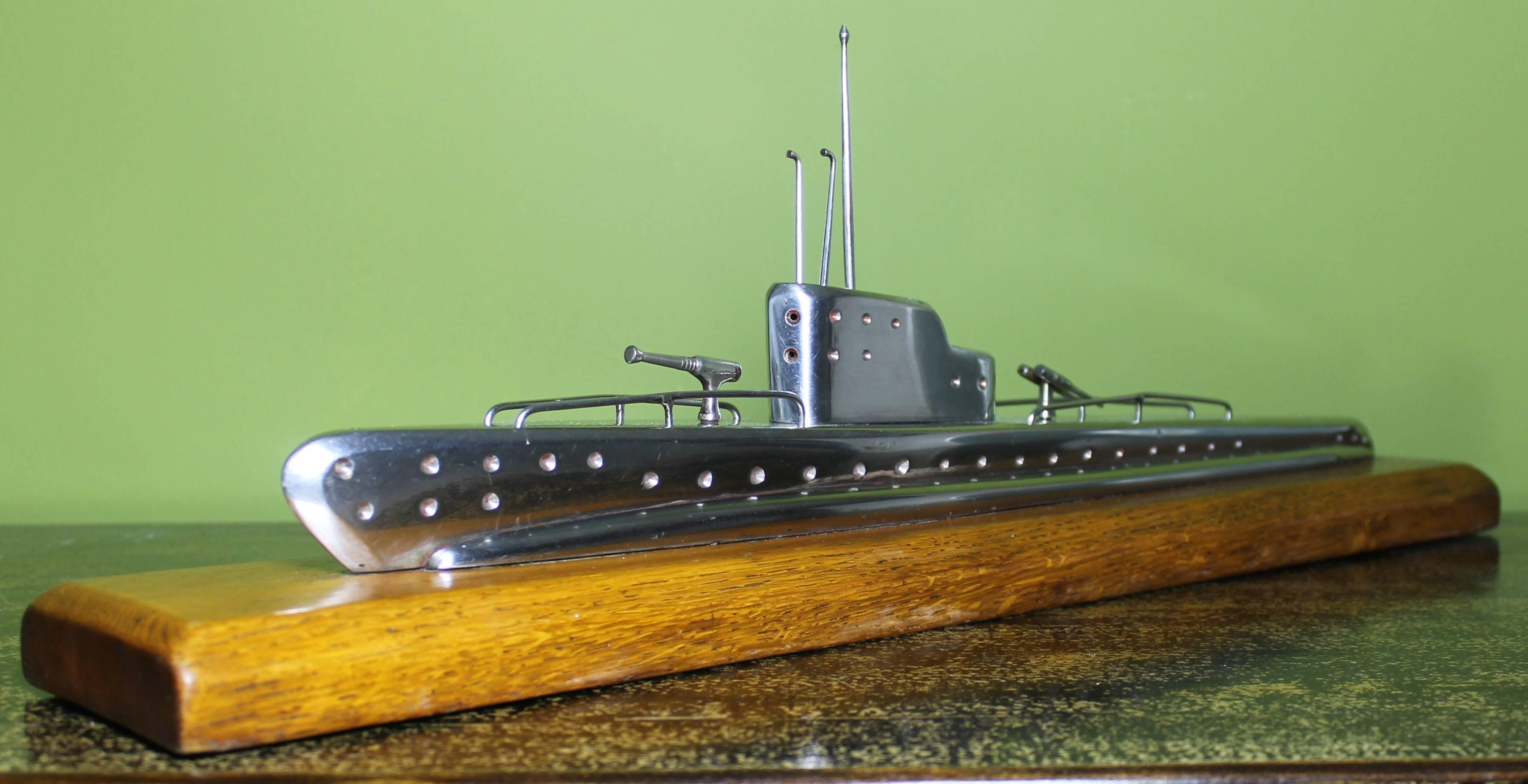 American Submarine in Stainless Steel from the 1940s