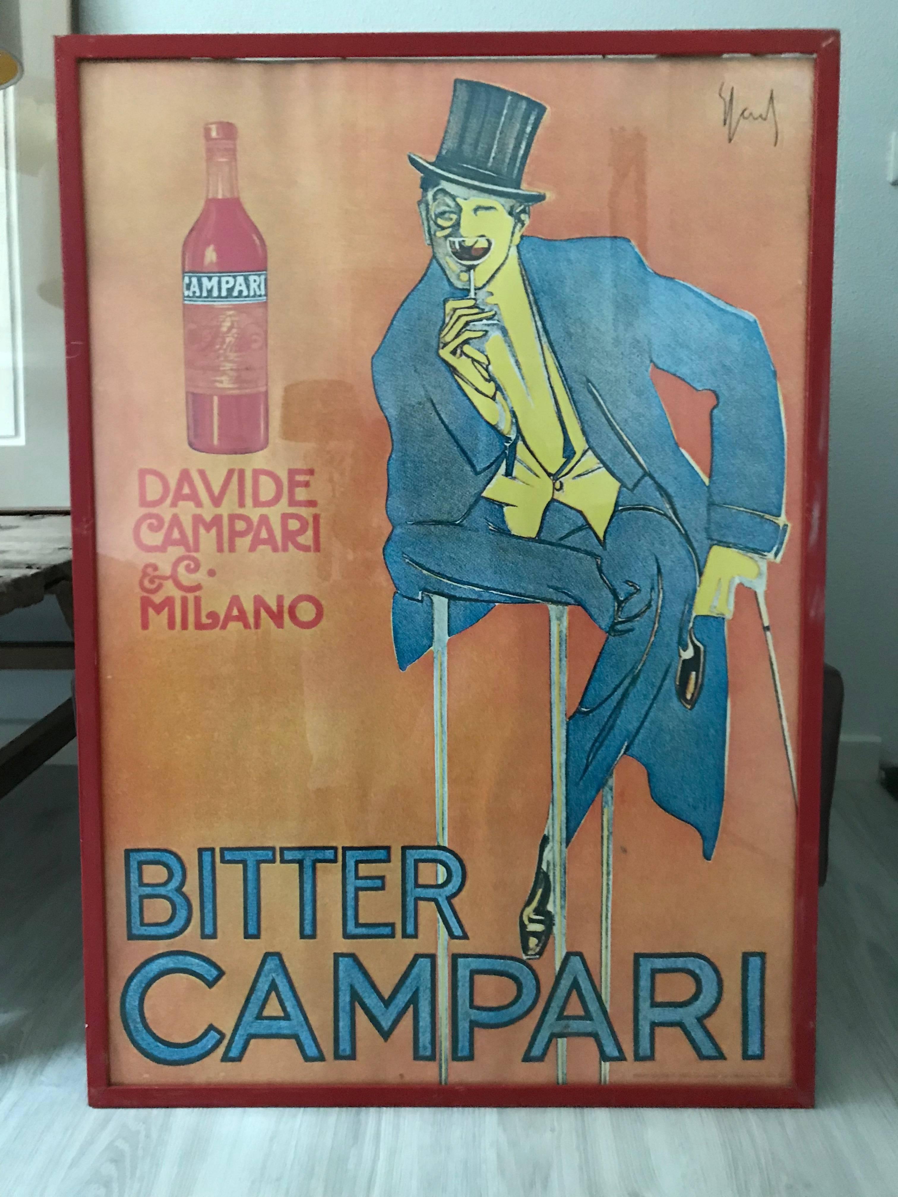 Bitter Campari poster by Enrico Sacchetti, Davide Campari & C, Milano, 1921.