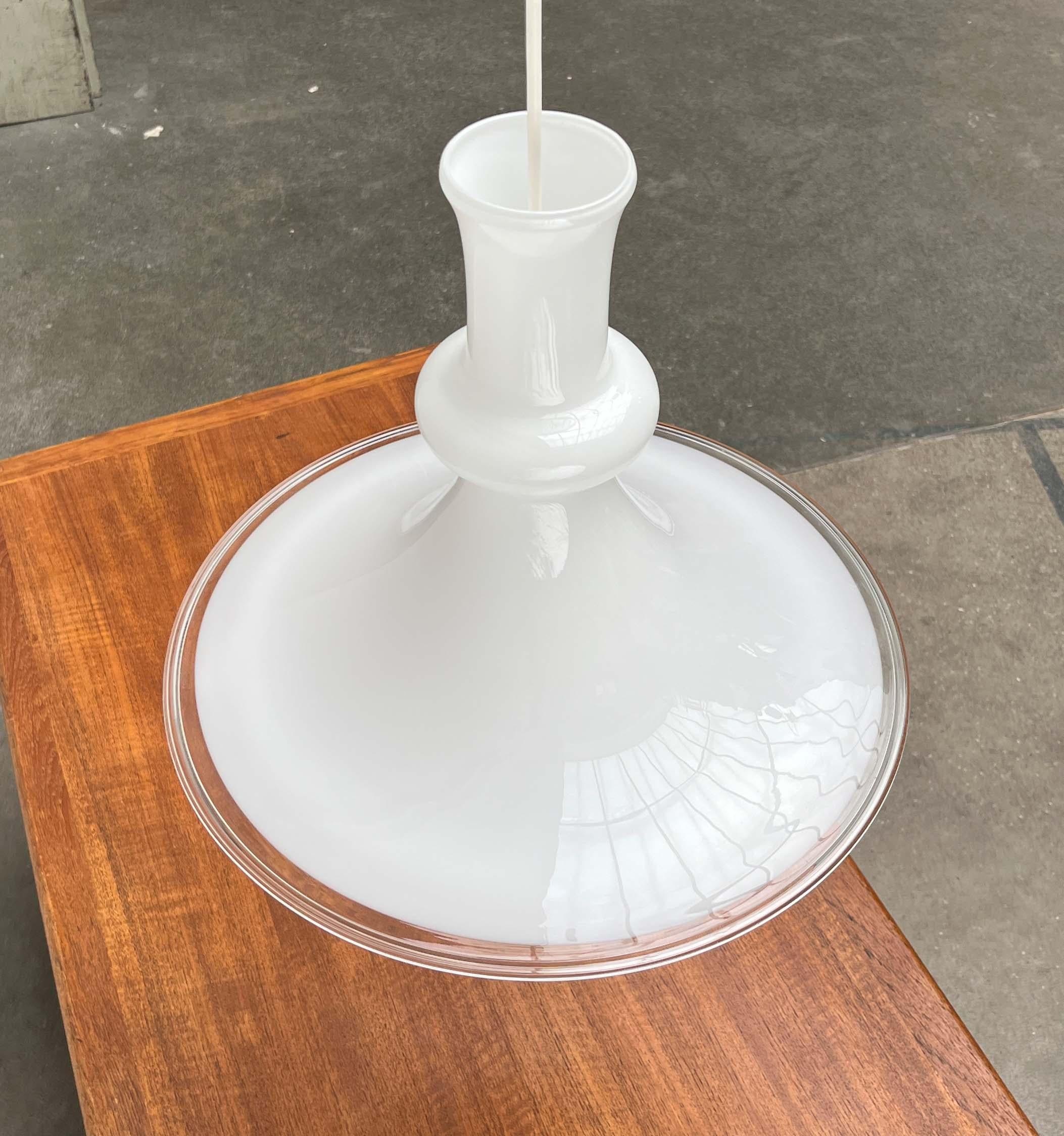 Vetro Lampada a sospensione danese d'epoca in vetro Etude Michael Bang Royal Copenhagen Holmegaard in vendita