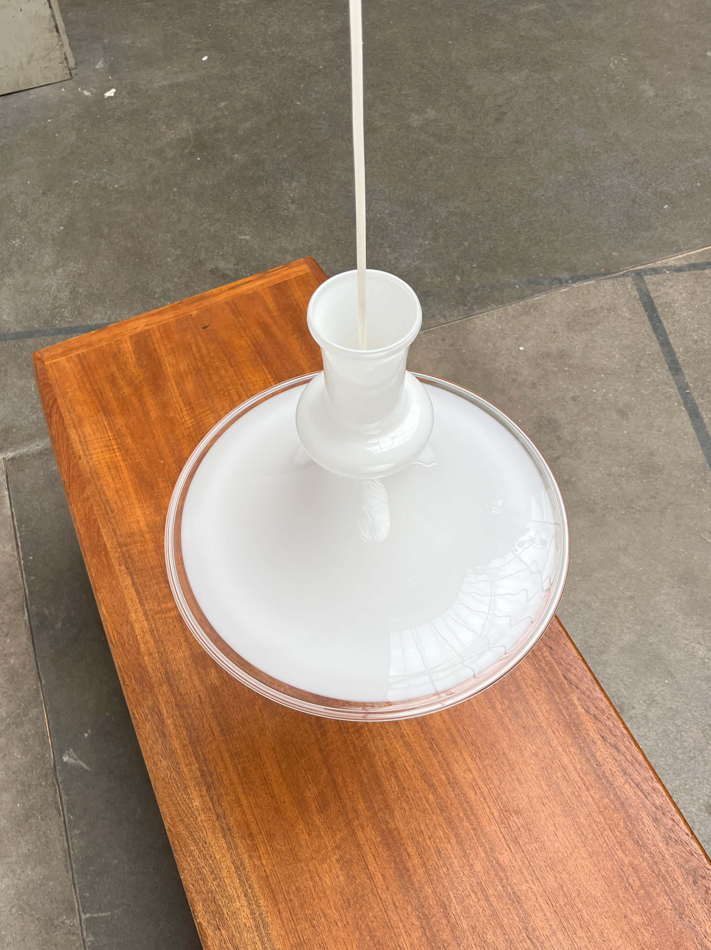 Lampada a sospensione danese d'epoca in vetro Etude Michael Bang Royal Copenhagen Holmegaard in vendita 2
