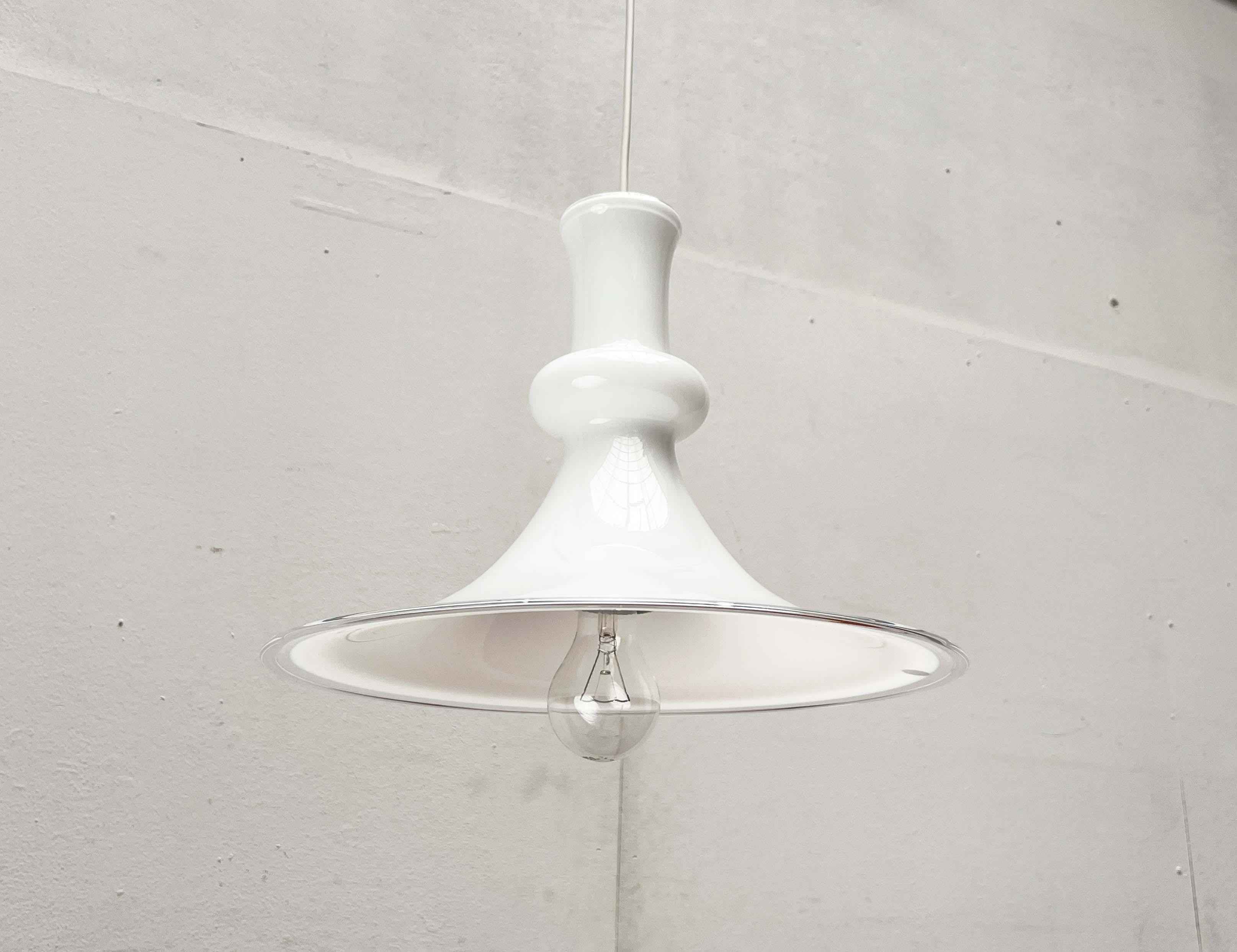 Lampada a sospensione danese d'epoca in vetro Etude Michael Bang Royal Copenhagen Holmegaard in vendita 8