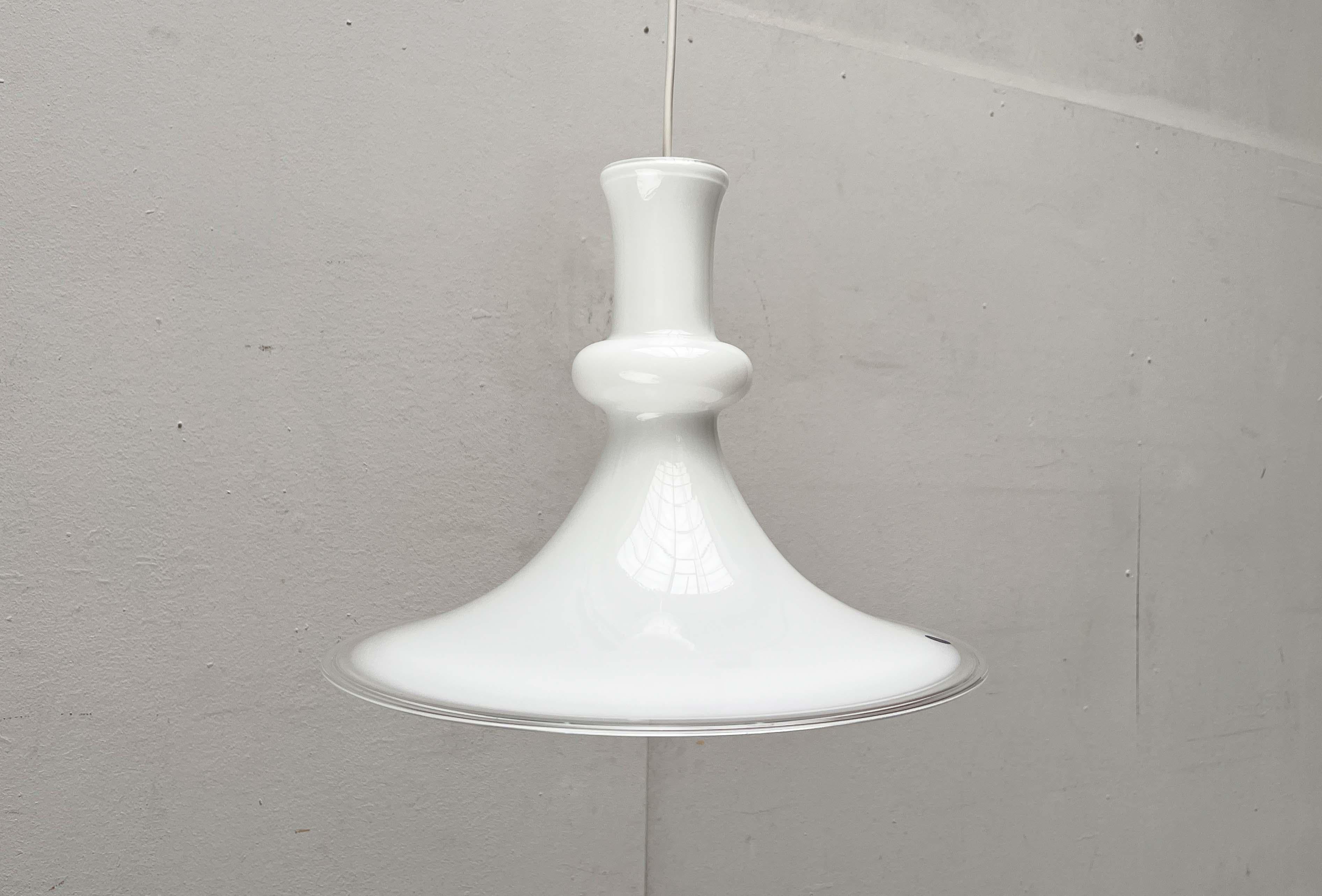 Lampada a sospensione danese d'epoca in vetro Etude Michael Bang Royal Copenhagen Holmegaard in vendita 1