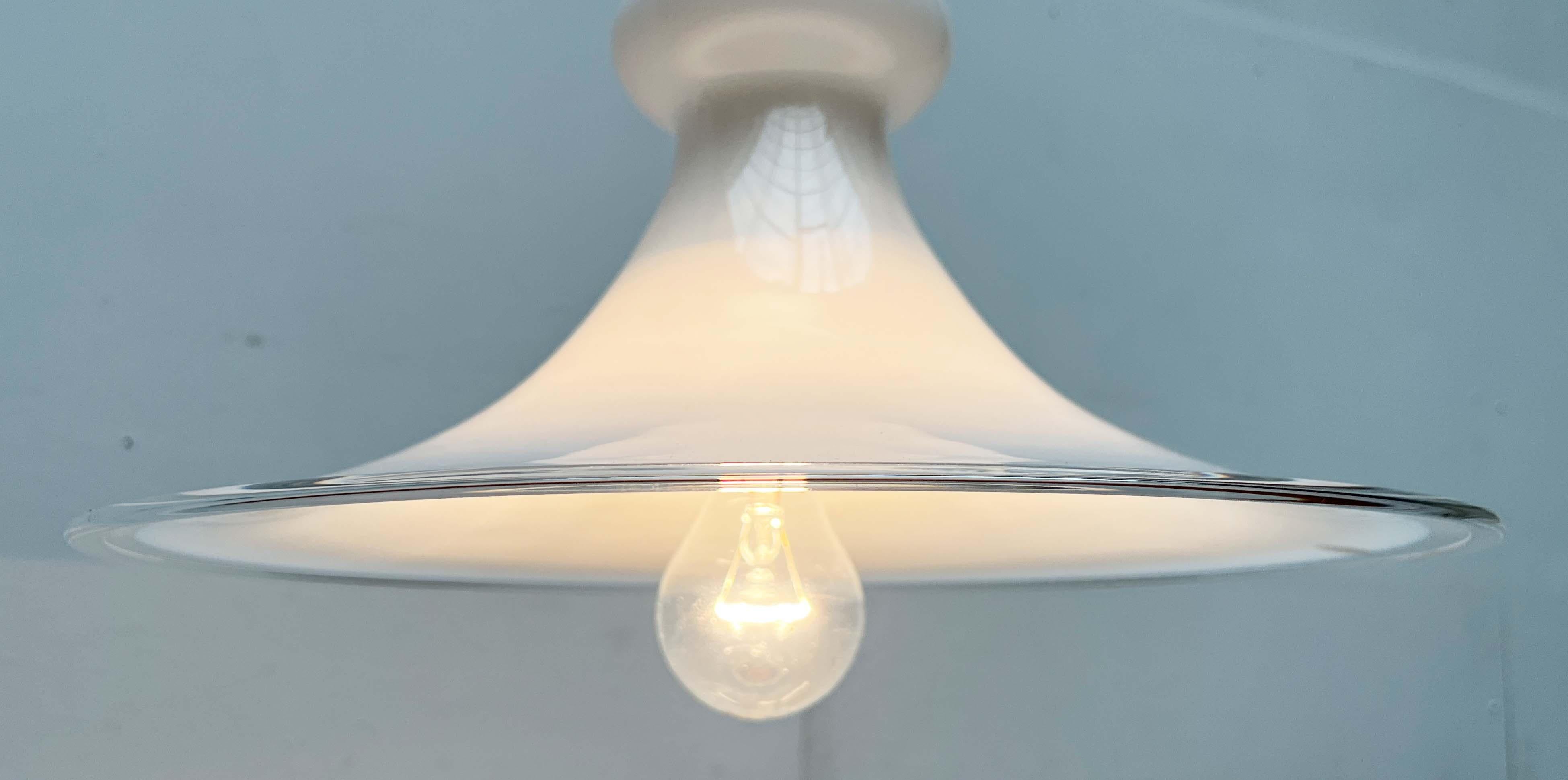 Lampada a sospensione danese d'epoca in vetro Etude Michael Bang Royal Copenhagen Holmegaard in vendita 11