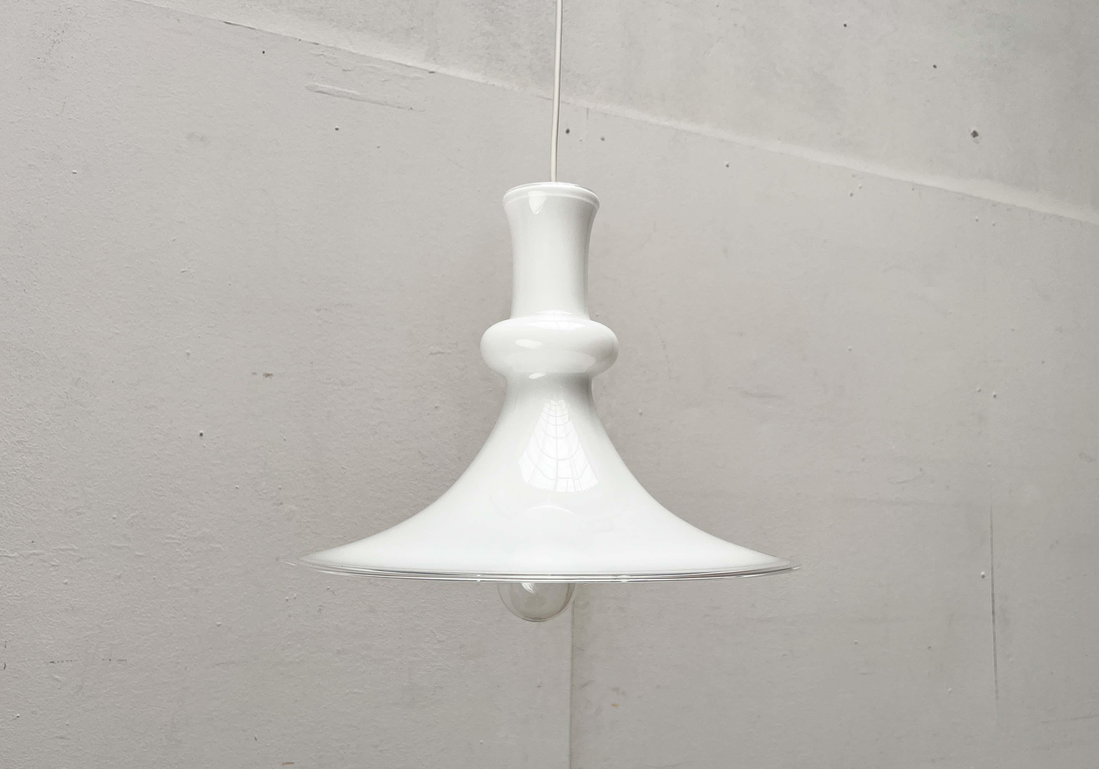 Lampada a sospensione danese d'epoca in vetro Etude Michael Bang Royal Copenhagen Holmegaard in vendita 7
