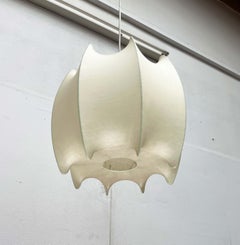 Mid-Century Modern German Nybro Cocoon Pendant Lamp Friedel Wauer Goldkant