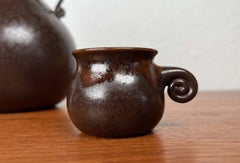 Mid-Century Modern German Studio Pottery Jug with Mugs by Melitta Teubner, 1960s