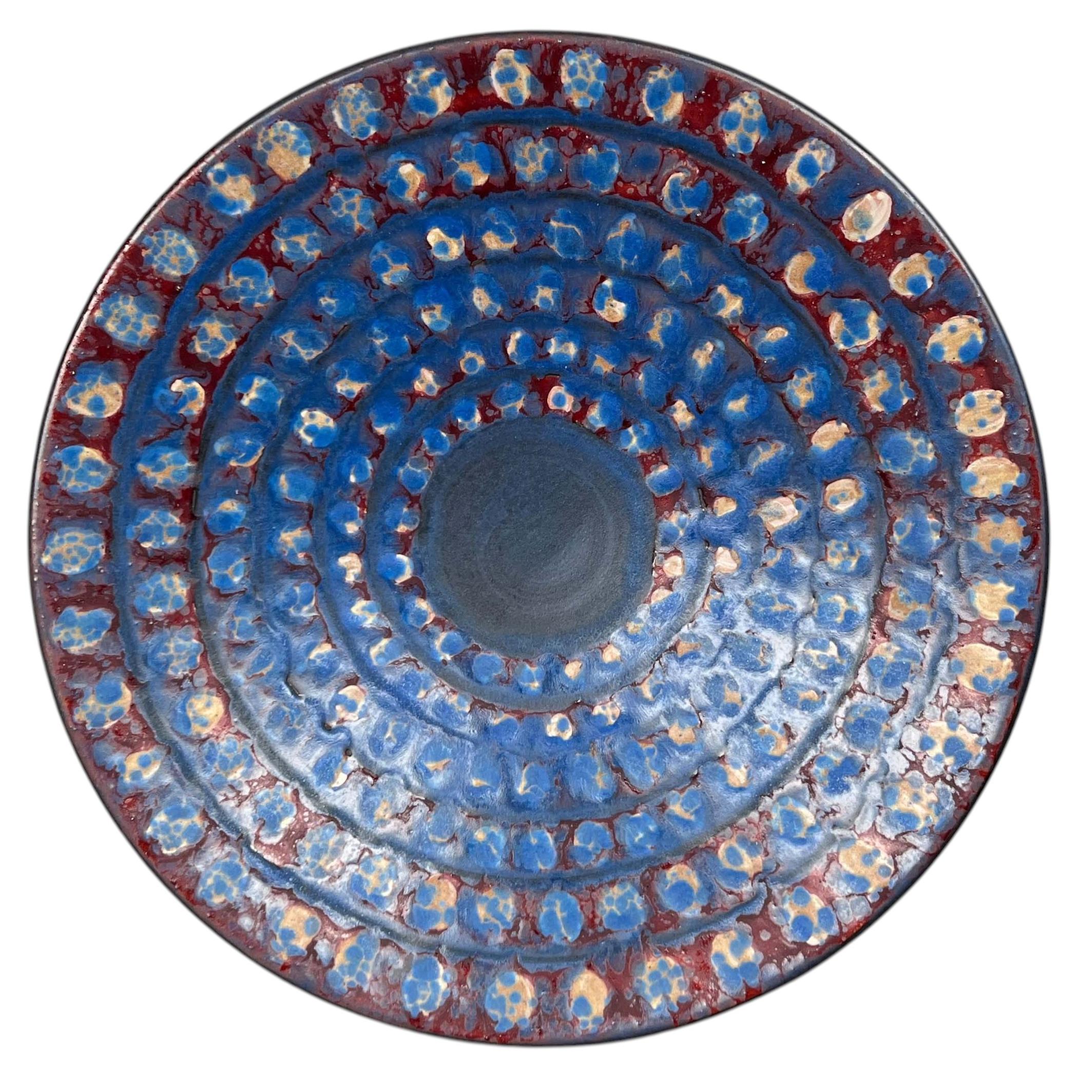 Mid-Century German Studio Pottery Bowl Eva Fritz-Lindner Karlsruher Majolika