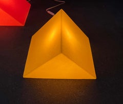 Postmodern Yellow Prism Shape Floor or Table Lamp from Heico, 1980s