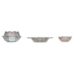 Saladiers danois en verre de style « Mid-Century Modern » de la marque Holmegaard, années 1960, lot de 3