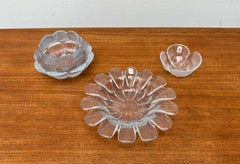 Cuencos de cristal daneses de estilo «Mid-Century Modern» de Holmegaard, década de los 60, juego de 3