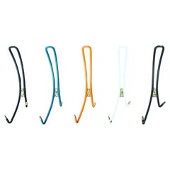 Mid-Century Modern German Wall Coat Rack, 1960s, Set of 5
