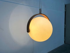 Mid-Century Modern Swiss Space Age Plastic and Plywood Pendant Lamp Temde 1960s