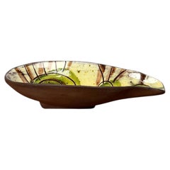 Bol de poterie d'atelier allemand de style « Mid-Century Modern », de la manufacture Töpferei Bücking Börnsen