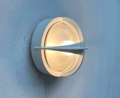 Mid-Century Modern Danish Pirat Mini White Outdoor Wall Lamp Nordisk Solar
