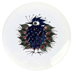 Mid-Century Modern Danish Crazy Bird Design Plate Beth Breyen Royal Copenhagen