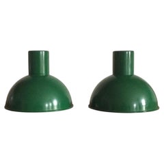 Mid-Century Modern Danish Metal Bunker Mini Pendant Lamp Johannes Hammerborg