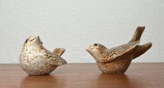 Set of 2 Mid-Century Danish Studio Pottery Bird Figurines Poul Hauch Carlsen