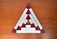 Set of 3 Postmodern Triangular Trivet Coasters Jorgen Meldgaard, Menu, 1980s