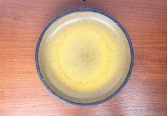 Large Yellow Mid-Century Modern Danish Studio Pottery Bowl Frank Keramik