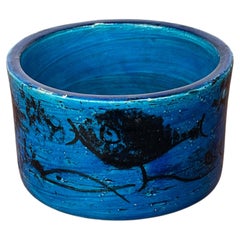 Mid-Century Modern Pesce Fish Pottery Bowl, Aldo Londi, Bitossi, Italy, 1960s