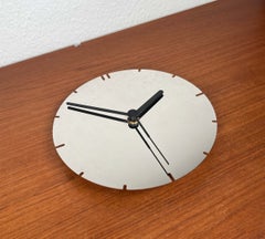 Postmodern German Chrome Wall Clock from Junghans, 1980s