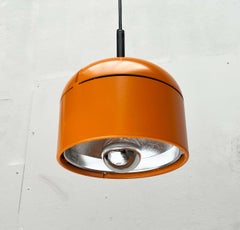 Vintage German Space Age yellow orange Pendant Lamp Arnold Berges Staff 1970s
