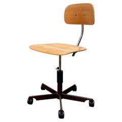 Mid-Century Modern Danish Swivel Architects Office Chair Jørgen Rasmussen Kevi