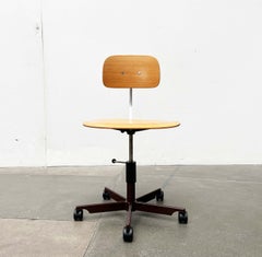 Mid-Century Modern Danish Swivel Architects Office Chair Jørgen Rasmussen Kevi