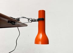 Lampe de table à pince « Space Age » orange, style Mid-Century Modern, Swisslamps International