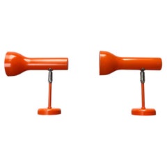 2 applique arancioni in stile Mid-Century Modern “Space Age” di Swisslamps International, anni ’60