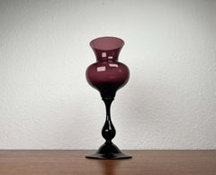 Vase en verre moderne du milieu du siècle Hugo Gehlin Gullaskruf Glasbruk Suède, années 1950