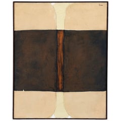 Senen Ubina Abstract Mixed Media Composition - Framed