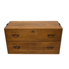 Antique Two Section Japanese Isho Kimono Chest