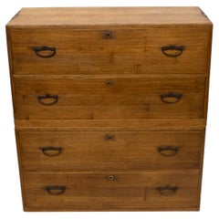 Antique Two Section Japanese Isho Kimono Chest