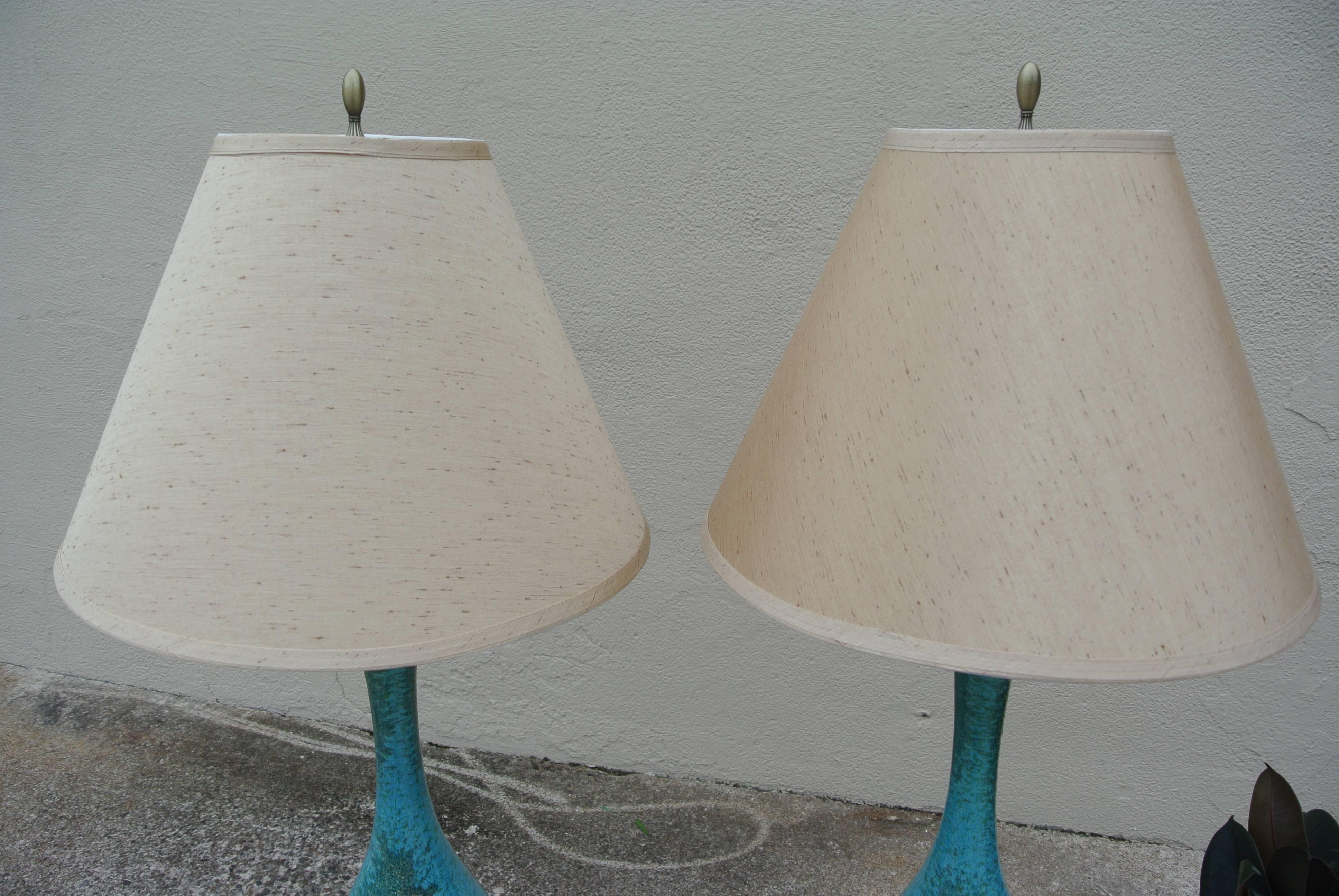 Ceramic Glazed Table Lamps For Sale 2