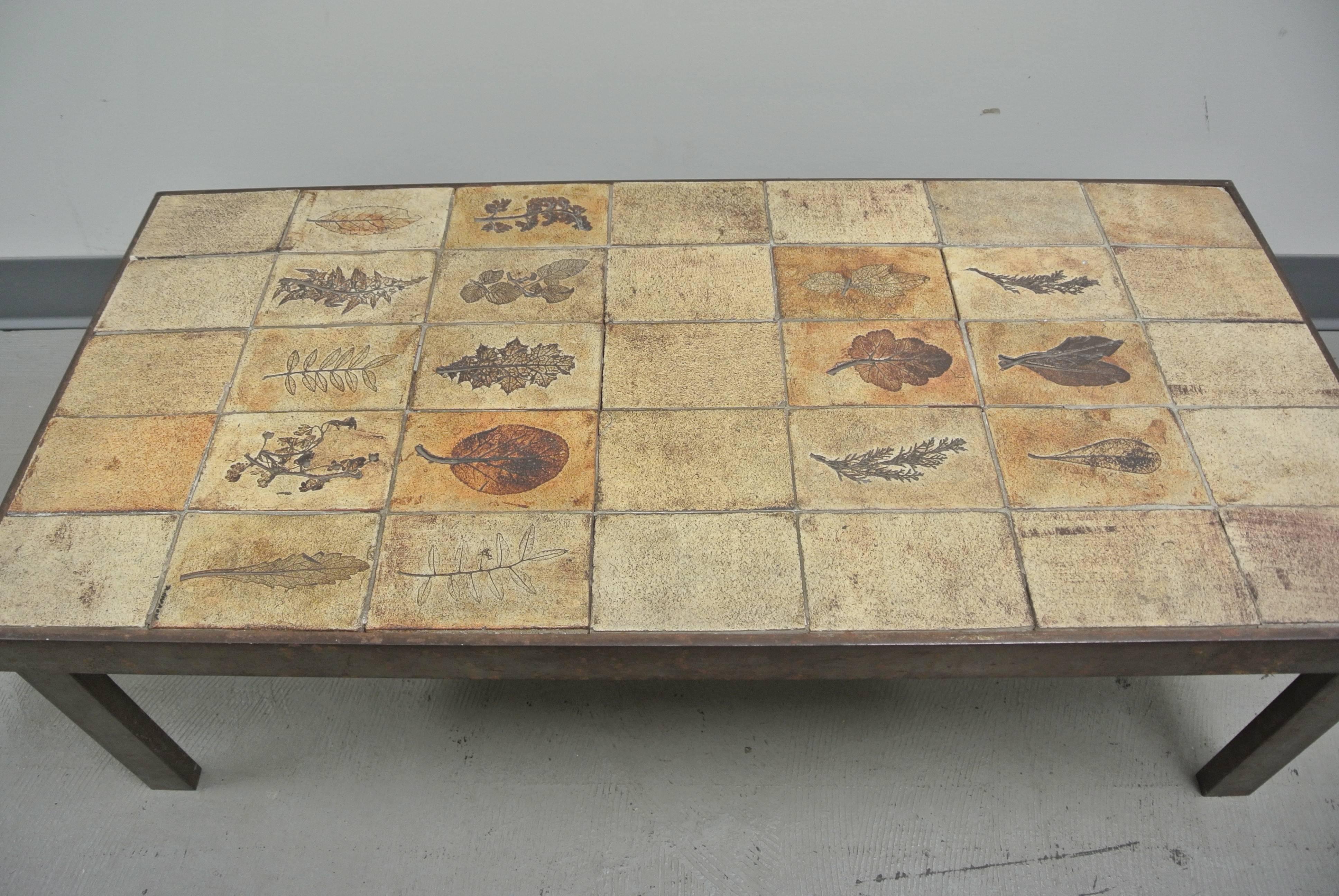 Garrigue Tile Coffee Table by Roger Capron  In Excellent Condition In Morristown, NJ