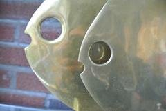 Abstract Brass Fish Sculpture by Hattakitkosol Somchai