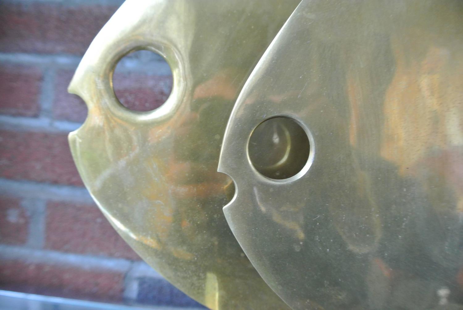 Abstract Brass Fish Sculpture by Hattakitkosol Somchai For Sale at 1stdibs